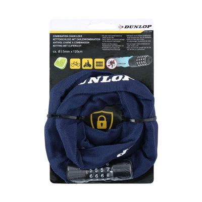 4. Zapięcie rowerowe Dunlop łańcuch na szyfr 120 cm1042541