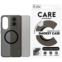 Etui CARE by PanzerGlass Flagship Urban Combat Black QI na Samsung Galaxy S25 Edge - półprzezroczyste
