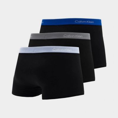 3. Calvin Klein bokserki majtki męskie Relaxed 3-PAK modne bawełniane czarne niebieskie