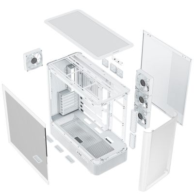 11. MODECOM OBUDOWA VOLCANO AQ 300 ARGB MIDI BIAŁA