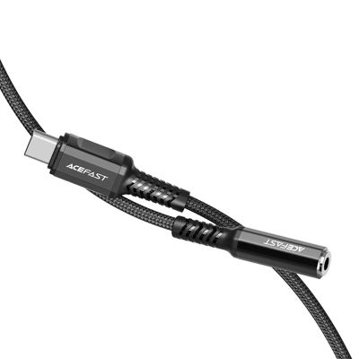 3. Acefast kabel audio USB Typ C - 3,5mm mini jack (żeński) 18cm, DAC, AUX czarny (C1-07 black)