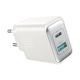 6. Ładowarka Joyroom JR-TCF15 sieciowa USB-C / USB-A 30W - biała