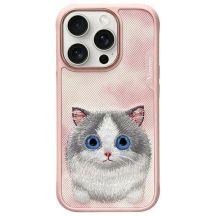 Etui Nimmy Big Eyed Pet 2.0 Cat na iPhone 16 Pro Max - różowe