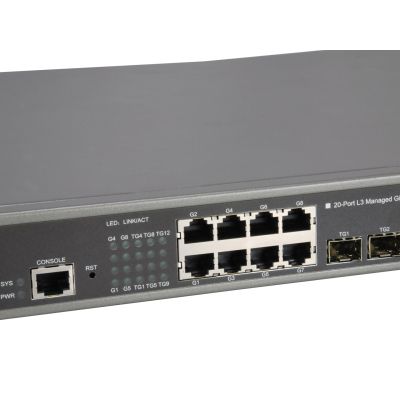6. Przełącznik zarządzalny LevelOne GB/L3 20-portowy 19" 10 Gb/s