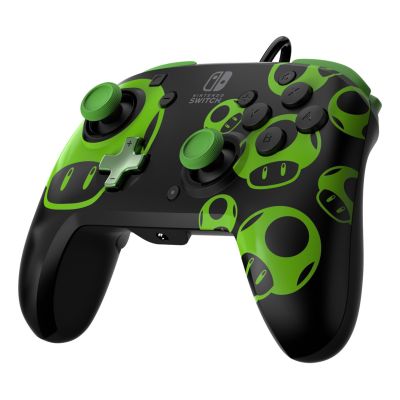 6. PDP REMATCH: 1-Up Glow in the Dark Czarny, Zielony USB Gamepad Analogowa/Cyfrowa Nintendo Switch, Nintendo Switch OLED