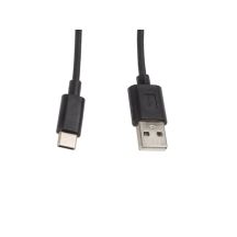 Kabel Lanberg CA-USBO-10CC-0010-BK (USB 2.0 typu A M - USB typu C M; 1m; kolor czarny)