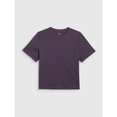 7. T-shirt regular gładki damski 4F 4FRAW25TTSHF3625-50S