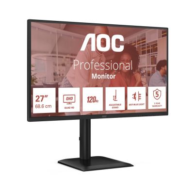 5. AOC E4 Q27E4CV monitor komputerowy 68,6 cm (27") 2560 x 1440 px Quad HD LED Czarny