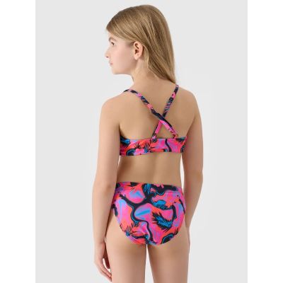 3. Dziewczęcy strój kąpielowy dwuczęściowy 4F JUNIOR 4FJWSS25UBKSF046-90A