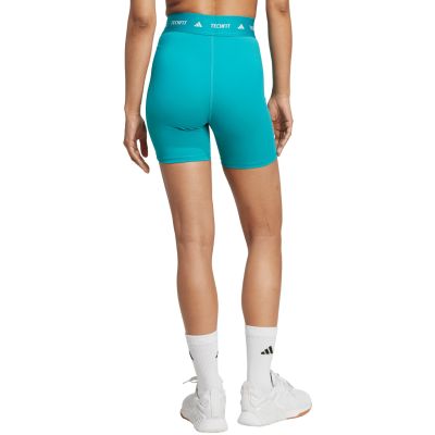 9. Spodenki damskie adidas Techfit turkusowe JW7561
