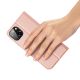 6. Etui do iPhone 15 Plus pokrowiec z klapką i portfelem Dux Ducis Skin Pro - różowe