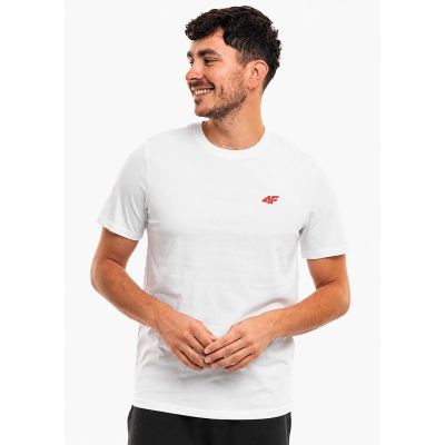 5. T-shirt bewełniany męski 4F 4FWSS26TTSHM4484-10S