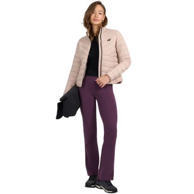 8. Kurtka damska 4F F0855 beżowa 4FWSS26TDJAF0855 83S