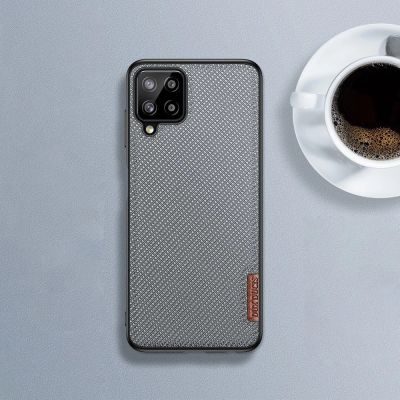 12. Dux Ducis Fino etui pokrowiec pokryty nylonowym materiałem Samsung Galaxy A22 4G szary