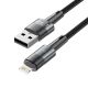 5. Kabel Tech-Protect UltraBoost USB-A / Lightning 12W 2.4A 2m - szary