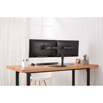 33. DIGITUS STOJAK BIURKOWY PODWÓJNY 2XLCD MAX. 32" MAX. 2X 8KG UCHYL.-OBROT QUICK-RELEASE DA-90401