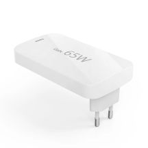 Ładowarka Hama GaN 65W 2x USB-C 1x USB-A składana - biała
