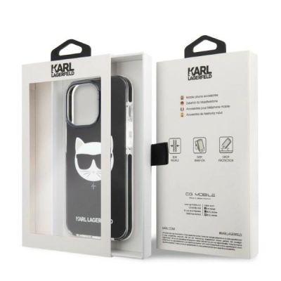 8. Etui Karl Lagerfeld Choupette Head na iPhone 13 Pro / iPhone 13 - czarne