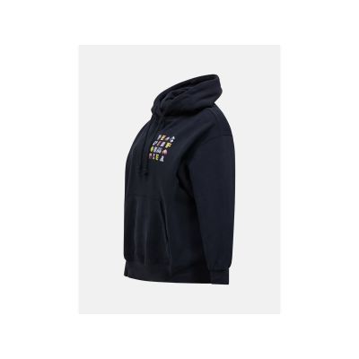 2. Bluza damska PEAK PERFORMANCE W Terry Graphic Hood kolor czarny