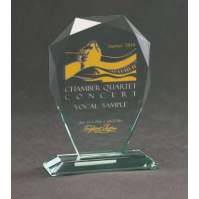 6. Trofeum szklane grawerowane z etui +wypełnianie farbą