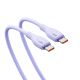 3. Kabel Baseus Pudding 100W USB-C - USB-C 2m - fioletowy