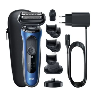 7. Braun Series 6 61-B4500cs - Golarka foliowa - Niebieski - Przyciski - LED - Ładowanie - Zasilanie - AC/Bateria