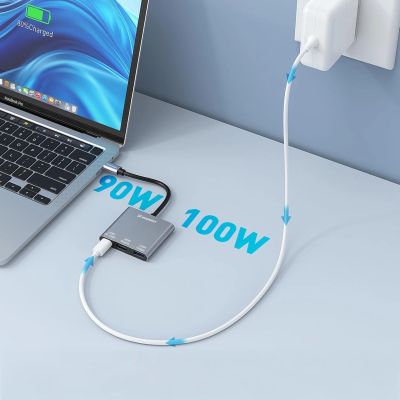 6. Hub Wozinsky WHCH-01 USB-C PD 100W HDMI 4K@30Hz USB-A 10Gbps - szary