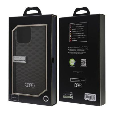 7. Etui Audi IML Stitching Pattern MagSafe na iPhone 16 Pro Max 6.9" - czarne