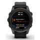 2. Zegarek Garmin Fenix 7S Pro 42mm Sapphire Solar szary tytanowy DLC z czarnym paskiem