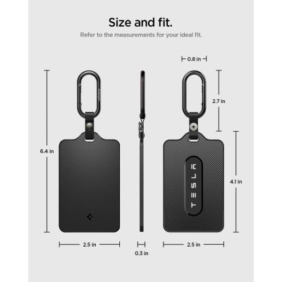 10. Etui Spigen TO243 Tesla Key Card Holder na klucze samochodowe - czarne