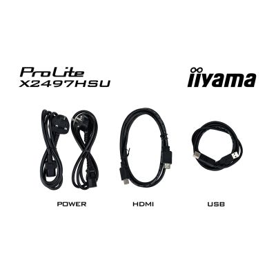 43. iiyama ProLite X2497HSU-B1 monitor komputerowy 60,5 cm (23.8") 1920 x 1080 px Full HD LED Czarny