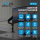 ERGO OFFICE UCHWYT / WIESZAK NA MONITOR, 17"-32", 1-10KG, CZARNY MAT, MAX. VESA 100X100 ER-691 B