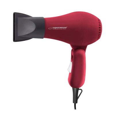 5. Suszarka do włosów Esperanza AURORA EBH003R (750W; kolor czerwony)