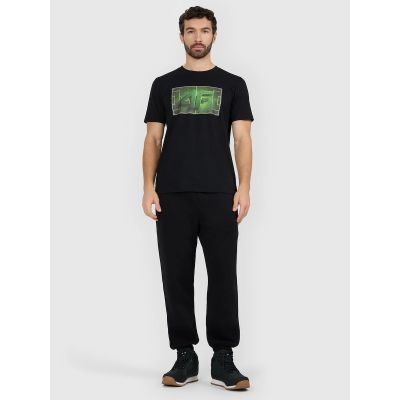 3. T-shirt regular z nadrukiem męski 4F 4FRAW25TTSHM3612-20S