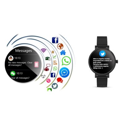 13. Zegarek Damski RUBICON SMARTWATCH RNBE64-3 BLACK