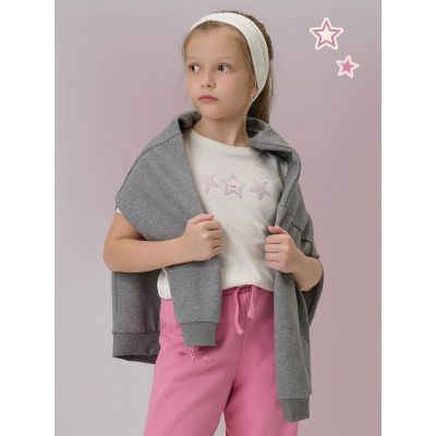 4. T-shirt regular z nadrukiem dziewczęcy 4F 4FJRSS26TTSHF3455-11S