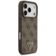 4. Etui Guess Leather 4G Triangle Strass MagSafe na iPhone 17 Pro - brązowe
