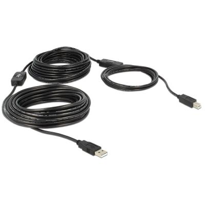 2. DeLOCK 20m, USB2.0-A - USB2.0-B kabel USB USB A USB B Czarny
