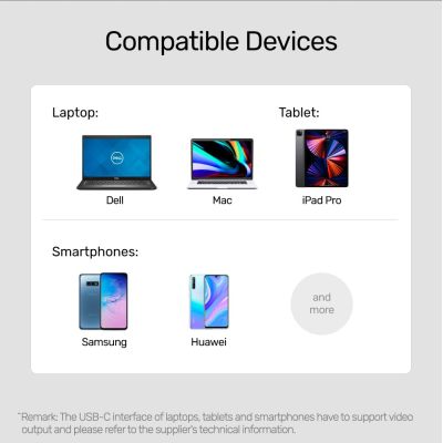8. UNITEK V1416B adapter kablowy 0,15 m USB Type-C HDMI Szary