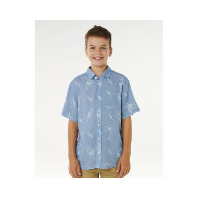 5. Koszula chłopięca RIP CURL Eternal Shred Ss Shirt-Boy niebieska