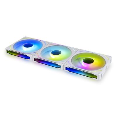 3. Wentylator Lian Li UNI FAN SL-INF 120 ARGB z odwróconymi łopatkami, 3-pak z kontrolerem - 120mm, biały
