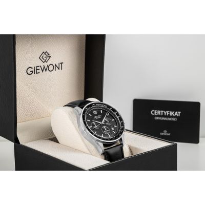 7. Zegarek Męski Giewont Chronograph Sapphire Czarny GW3520-A4