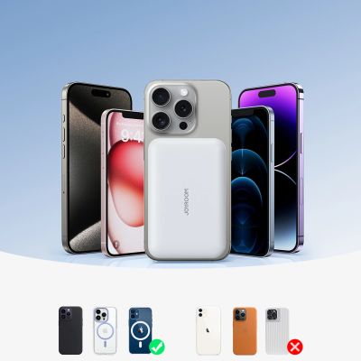 14. Powerbank Joyroom JR-W020 20W 10000mAh MagSafe + kabel USB-C - USB-C 0.25m - biały