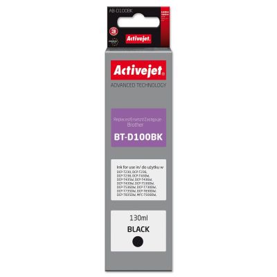 Activejet AB-D100Bk Buteleczka z tuszem z atramentem (zamiennik Brother BT-D100BK; Supreme; 130 ml; czarny)