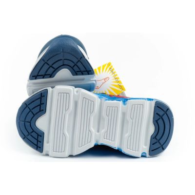 9. Leomil buty sportowe dziecięce sneakersy Spiderman lekkie na rzep LED niebieskie