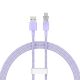 2. Kabel Baseus Explorer 100W USB-A - USB-C z inteligentnym czujnikiem temperatury 1m - fioletowy