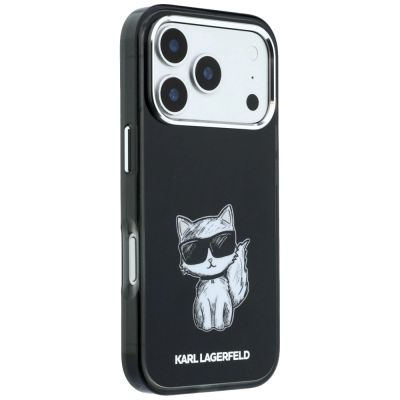 4. Etui Karl Lagerfeld IML Choupette Body Sketch Print MagSafe na iPhone 17 Pro Max / 18 Pro Max - czarne