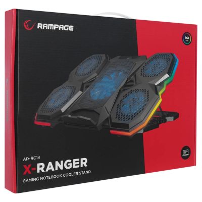 7. RAMPAGE PODSTAWKA CHŁODZĄCA POD LAPTOP AD-RC14 9-17" RGB