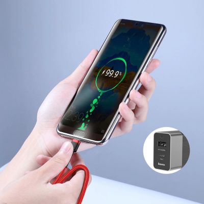 10. Kabel Baseus CATKLF-HG1 USB-C - USB-C PD QC 60W 3A 480Mb/s 2m - czarno-szary