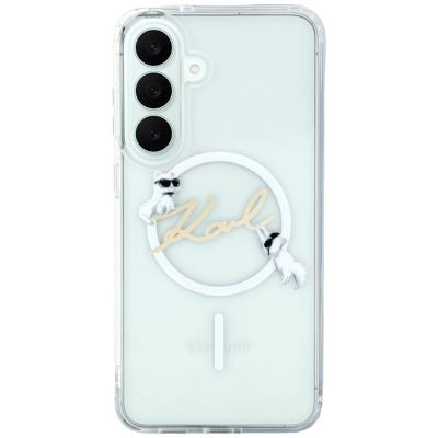 3. Etui Karl Lagerfeld IML Choupettes Karl Script Logo MagSafe na Samsung Galaxy S26 FE - przezroczyste